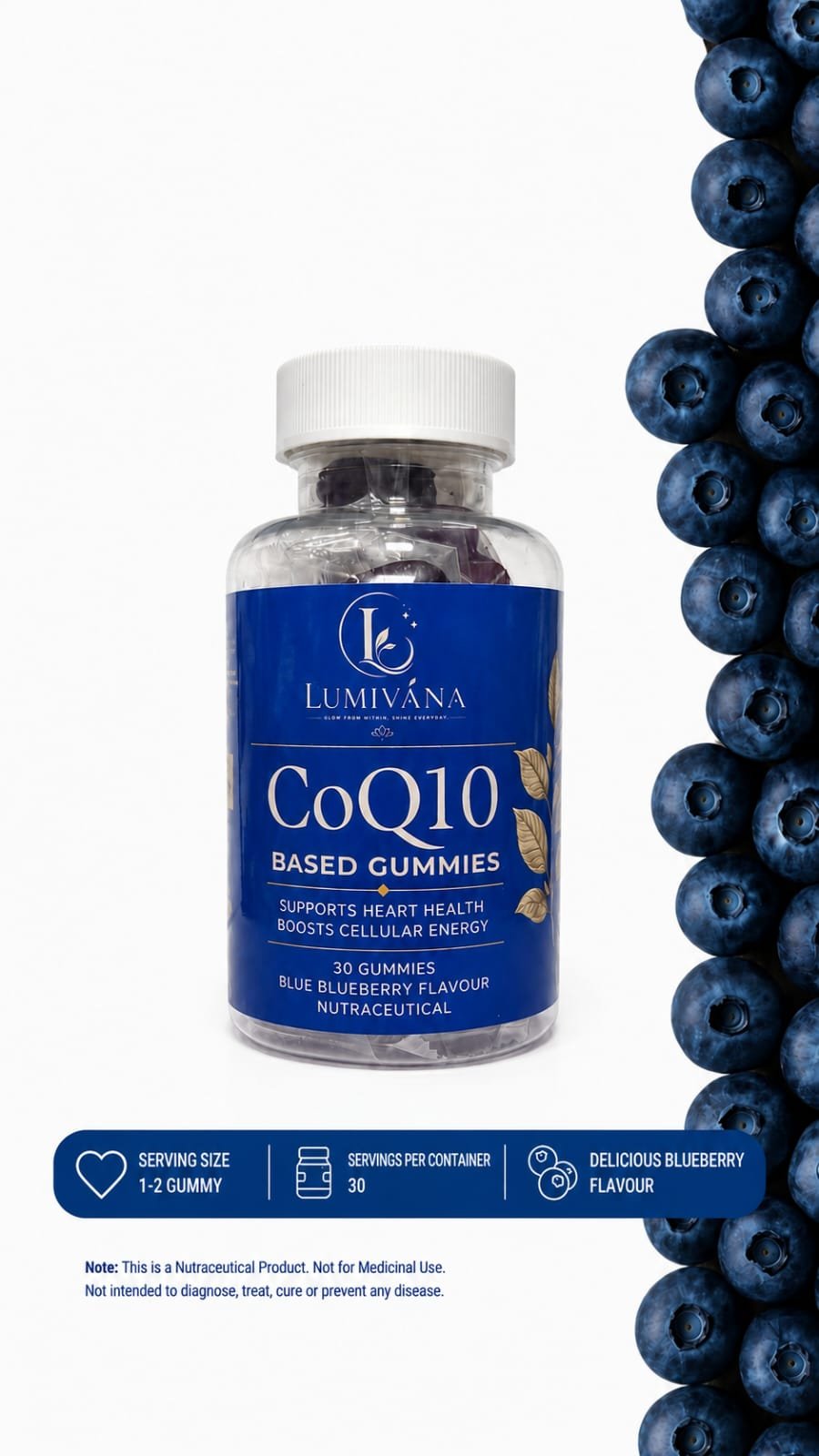 Lumivána CoQ10 Gummies Blueberry